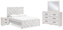 Load image into Gallery viewer, Cayboni Queen Panel Bed with Mirrored Dresser and Nightstand
