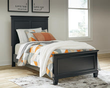 Load image into Gallery viewer, Lanolee Twin Panel Bed with Mirrored Dresser and Nightstand
