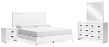 Load image into Gallery viewer, Binterglen King Panel Bed with Mirrored Dresser and Nightstand
