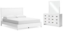 Load image into Gallery viewer, Binterglen California King Panel Bed with Mirrored Dresser
