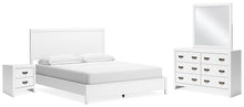 Load image into Gallery viewer, Binterglen California King Panel Bed with Mirrored Dresser and Nightstand
