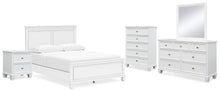 Load image into Gallery viewer, Fortman Queen Panel Bed with Mirrored Dresser, Chest and Nightstand
