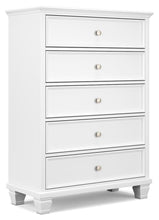 Load image into Gallery viewer, Fortman California King Panel Bed with Mirrored Dresser, Chest and Nightstand
