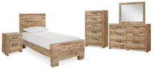 Load image into Gallery viewer, Hyanna Twin Panel Bed, Dresser, Mirror, Chest and Nightstand
