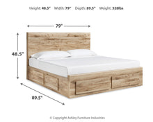 Load image into Gallery viewer, Hyanna King Panel Storage Bed with 2 Under Bed Storage Drawers, Dresser and Mirror
