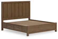 Load image into Gallery viewer, Cabalynn California King Panel Bed with Storage with Mirrored Dresser
