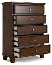 Load image into Gallery viewer, Danabrin Queen Panel Bed with Mirrored Dresser, Chest and Nightstand

