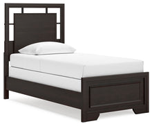 Load image into Gallery viewer, Covetown Twin Panel Bed with Mirrored Dresser and Nightstand
