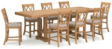 Load image into Gallery viewer, Havonplane Counter Height Dining Table and 8 Barstools
