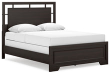 Load image into Gallery viewer, Covetown Queen Panel Bed with Mirrored Dresser and Nightstand
