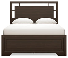 Load image into Gallery viewer, Covetown Queen Panel Bed with Mirrored Dresser and Nightstand
