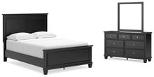 Load image into Gallery viewer, Lanolee Full Panel Bed with Mirrored Dresser
