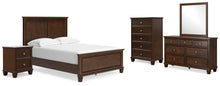 Load image into Gallery viewer, Danabrin Full Panel Bed with Mirrored Dresser, Chest and Nightstand
