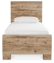 Load image into Gallery viewer, Hyanna Twin Panel Bed with 1 Side Storage, Dresser, Mirror and Nightstand
