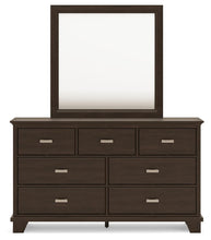 Load image into Gallery viewer, Covetown Full Panel Bed with Mirrored Dresser
