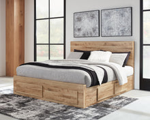 Load image into Gallery viewer, Hyanna Queen Panel Storage Bed with 2 Under Bed Storage Drawer, Dresser and Mirror
