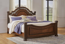 Load image into Gallery viewer, Lavinton King Poster Bed with Mirrored Dresser and Nightstand
