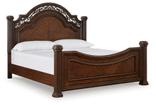 Load image into Gallery viewer, Lavinton Queen Poster Bed with Mirrored Dresser and Nightstand
