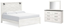 Load image into Gallery viewer, Gerridan King Panel Bed with Mirrored Dresser
