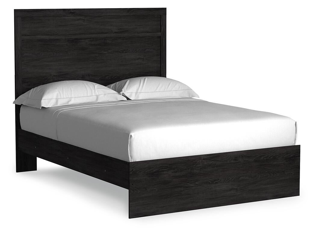 Load image into Gallery viewer, Belachime Full Panel Bed with Mirrored Dresser, Chest and Nightstand