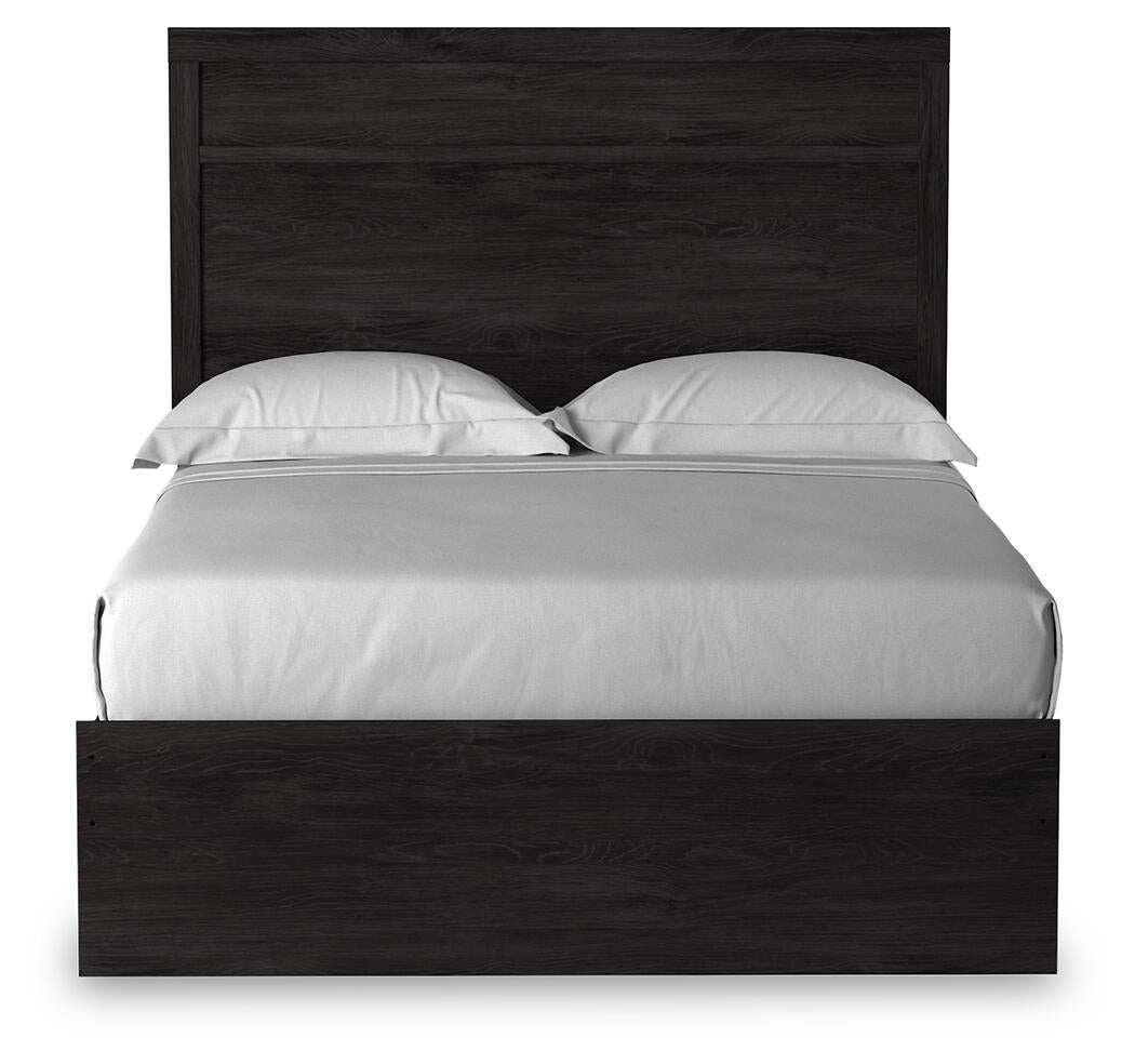 Load image into Gallery viewer, Belachime Full Panel Bed with Mirrored Dresser, Chest and Nightstand