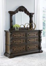Load image into Gallery viewer, Maylee Queen Upholstered Bed with Mirrored Dresser
