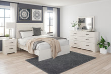 Load image into Gallery viewer, Stelsie Queen Panel Bed with Mirrored Dresser and Nightstand
