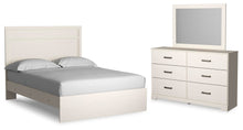 Load image into Gallery viewer, Stelsie Queen Panel Bed with Mirrored Dresser
