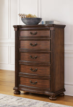 Load image into Gallery viewer, Lavinton California King Poster Bed, Dresser, Mirror, Chest and Nightstand
