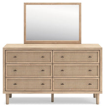 Load image into Gallery viewer, Cielden King Panel Bed with Mirrored Dresser
