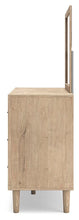 Load image into Gallery viewer, Cielden King Panel Bed with Mirrored Dresser
