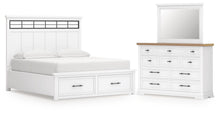 Load image into Gallery viewer, Ashbryn California King Panel Storage Bed, Dresser and Mirror
