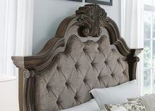 Load image into Gallery viewer, Maylee King Upholstered Bed with Mirrored Dresser
