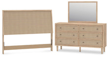 Load image into Gallery viewer, Cielden Queen Panel Headboard, Dresser and Mirror
