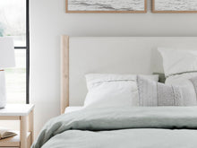Load image into Gallery viewer, Cadmori Queen Upholstered Panel Bed with Mirrored Dresser
