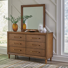 Load image into Gallery viewer, Lyncott King Upholstered Bed with Mirrored Dresser
