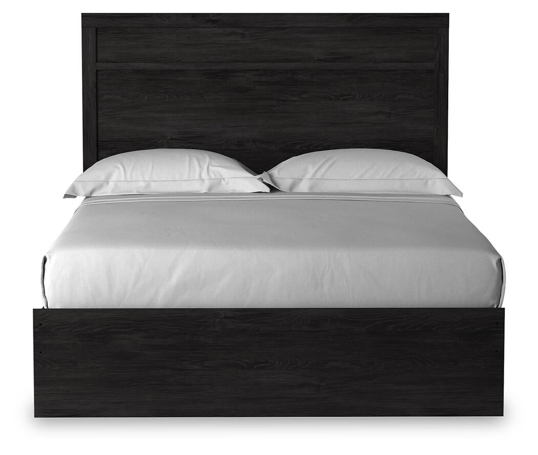 Load image into Gallery viewer, Belachime Queen Panel Bed with Mirrored Dresser, Chest and Nightstand