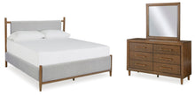 Load image into Gallery viewer, Lyncott Queen Upholstered Bed with Mirrored Dresser
