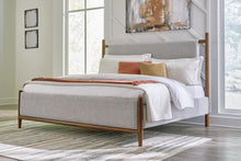 Load image into Gallery viewer, Lyncott California King Upholstered Bed with Mirrored Dresser and Nightstand
