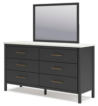 Load image into Gallery viewer, Cadmori King Upholstered Panel Bed, Dresser and Mirror
