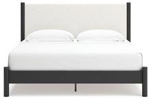 Load image into Gallery viewer, Cadmori King Upholstered Panel Bed, Dresser and Mirror
