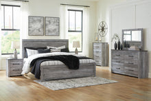 Load image into Gallery viewer, Bronyan King Panel Bed with Mirrored Dresser and Nightstand

