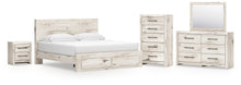 Load image into Gallery viewer, Lawroy King Panel Storage Bed, Dresser, Mirror, Chest and Nightstand
