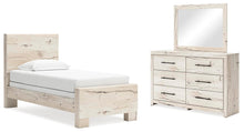 Load image into Gallery viewer, Lawroy Twin Panel Bed, Dresser and Mirror
