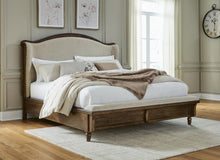 Load image into Gallery viewer, Sturlayne Queen Upholstered Panel Bed, Dresser, Mirror and Nightstand
