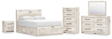 Load image into Gallery viewer, Lawroy Queen Panel Storage Bed, Dresser, Mirror, Chest and Nightstand
