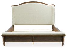Load image into Gallery viewer, Sturlayne King Upholstered Panel Bed, Dresser, Mirror, Chest and Nightstand
