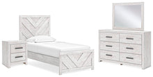 Load image into Gallery viewer, Cayboni Twin Panel Bed with Mirrored Dresser and Nightstand
