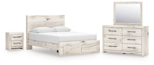 Load image into Gallery viewer, Lawroy Queen Panel Storage Bed, Dresser, Mirror and Nightstand
