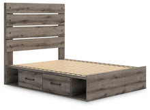 Load image into Gallery viewer, Graystorm Full Panel Bed with Storage, Dresser, Mirror and Nightstand
